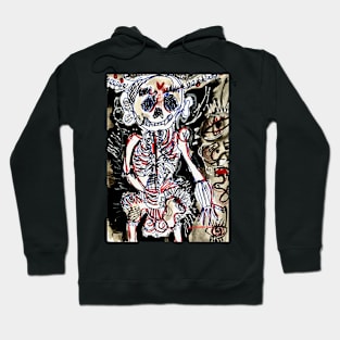 Mexican  Folk Skeleton Hoodie